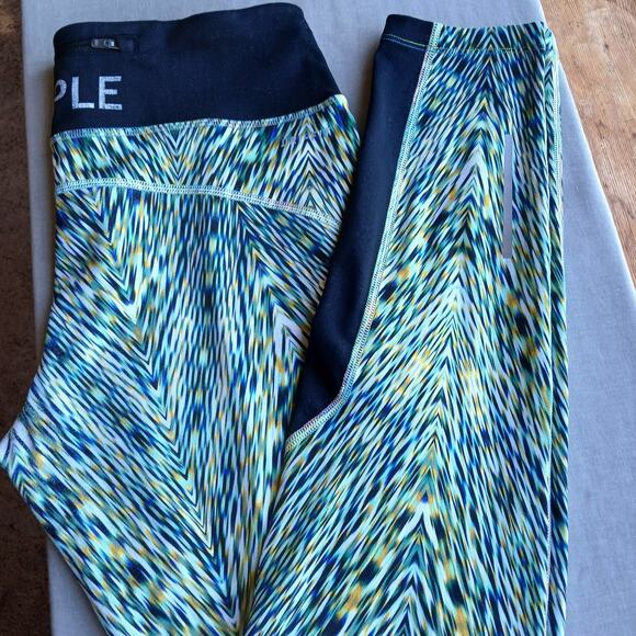 Nike Dri-Fit Running Leggings M SAMPLE multicolor hidden pockets drawstring - Picture 1 of 16